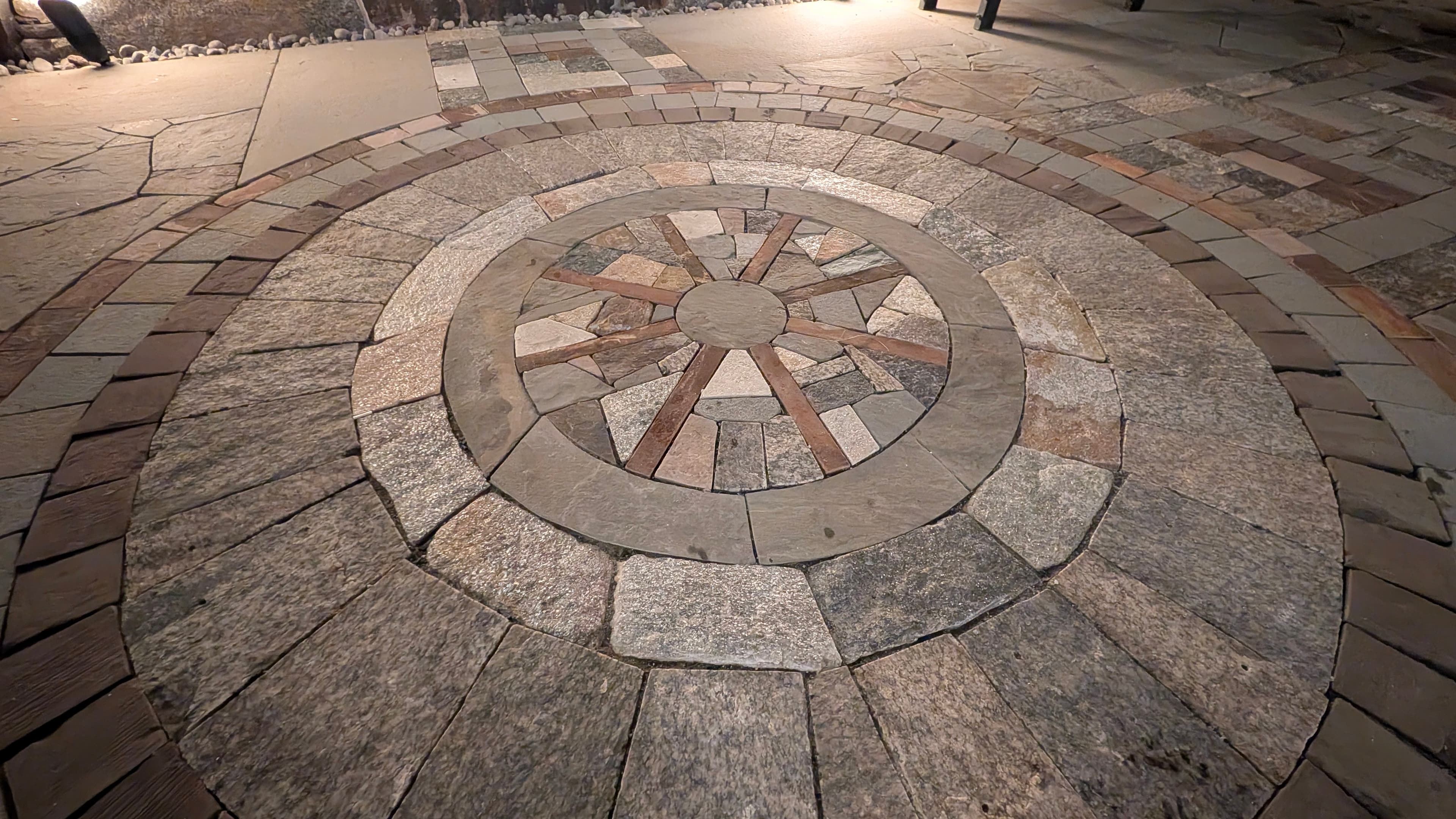 Project Wildfire Celtic cross patio stone detail